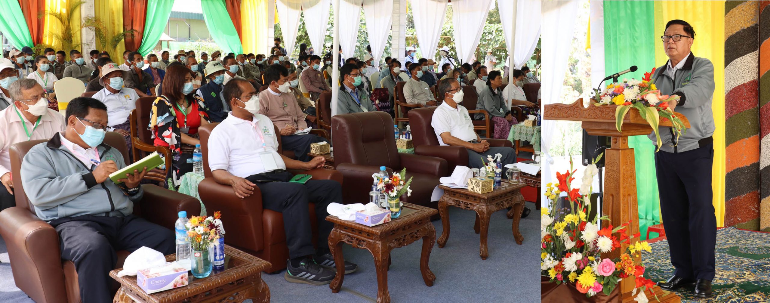 ဝါသီးနှံကဏ္ဍ ဖွံ့ဖြိုး တိုးတက်ရေး တောင်သူနှီးနှောဖလှယ်ပွဲ အခမ်းအနား ကျင်းပ