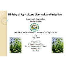 Research Experiments of Climate Smart Agriculture  For Dry Zone