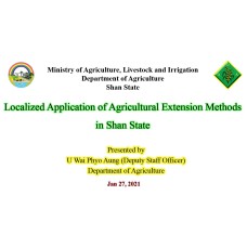 "နှစ်သိမ့်ဆုရ တက်သစ်စပညာရှင်စာတမ်း" Localized Application of Agricultural Extension Methods in Shan State